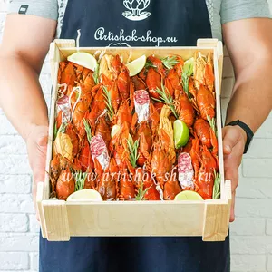 Мужской подарочный набор с раками, колбасой и сырами - №134